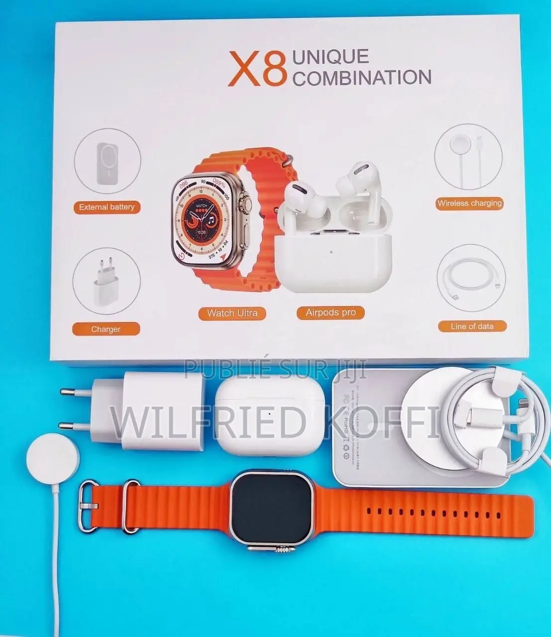 Pack 8 en 1 Apple – Montre + AirPods + Chargeur Magnétique