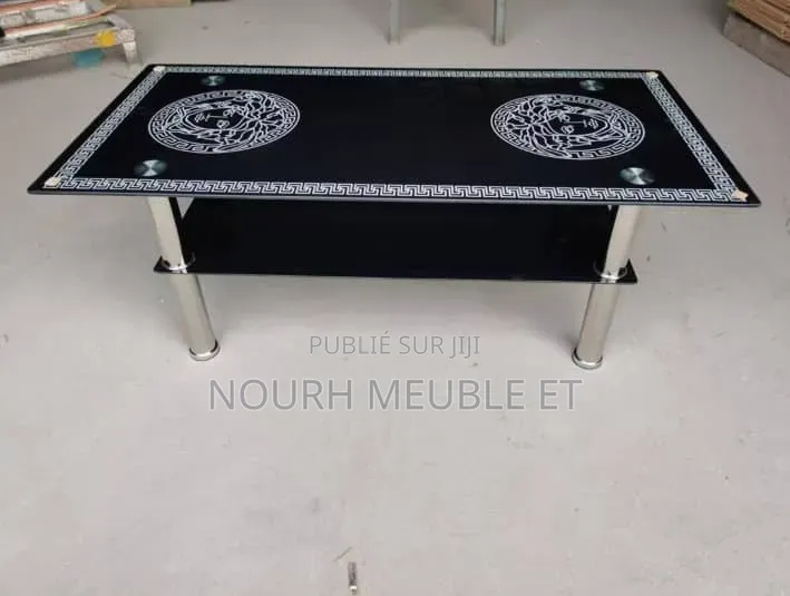 Table Basse Centrale Vitrée Pour Salon - Neuf