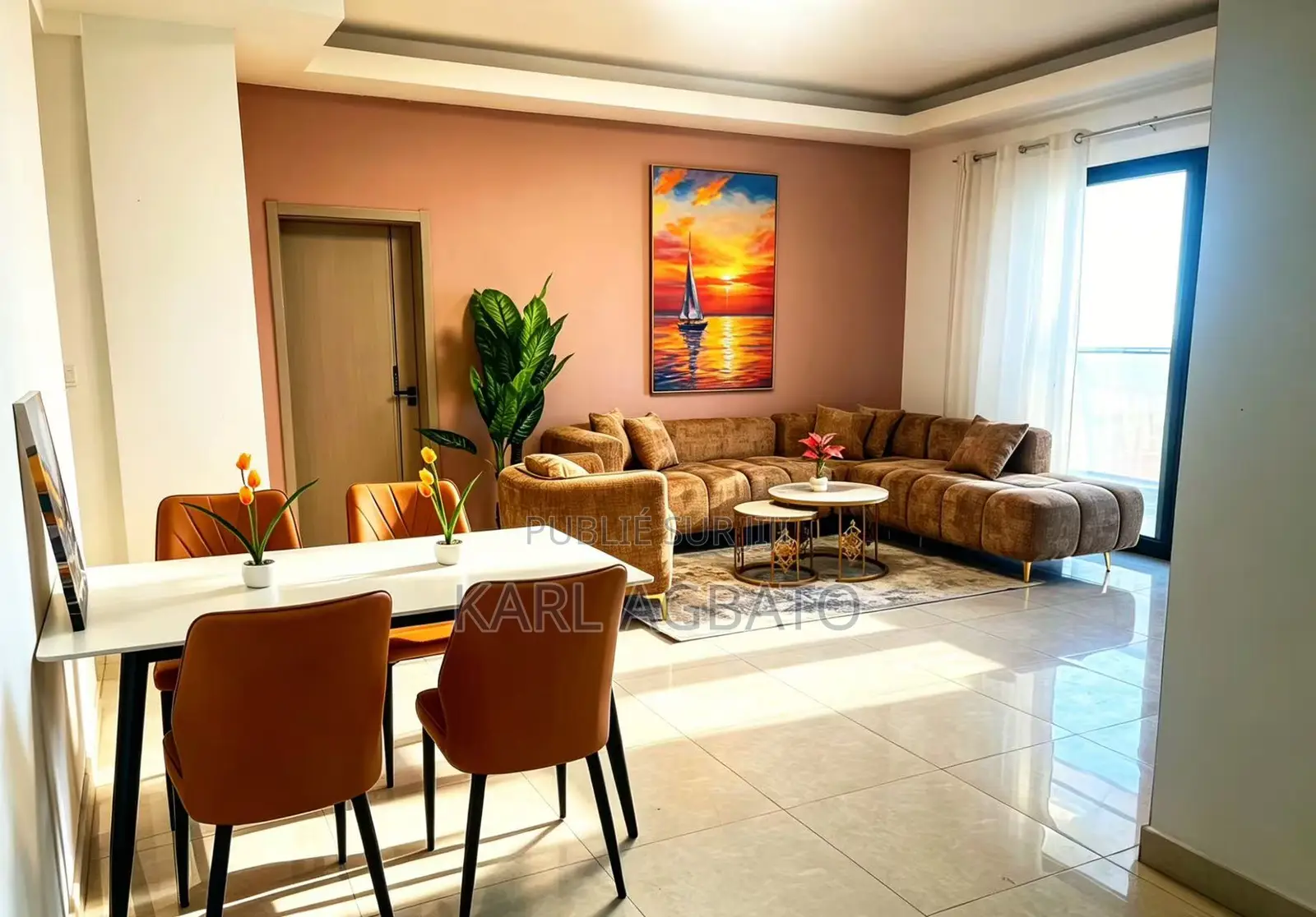 Meublé 3chbre Appartement dans Karl, Marcory à Louer