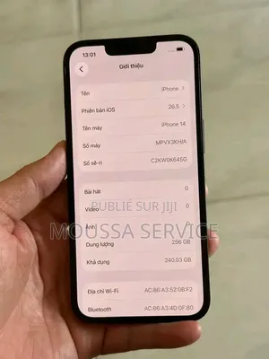 Nouveau Apple iPhone 14 256 GB Noir