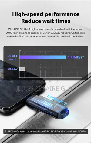 Clé USB 256go 2en1 Type-C A