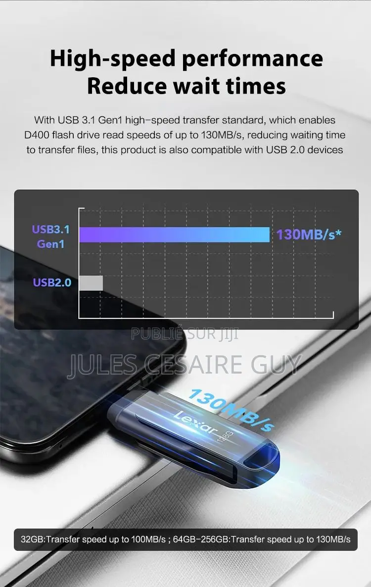 Clé USB 256go 2en1 Type-C A