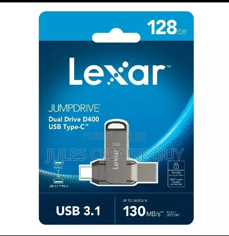 CLE USB 2en1 Type-C Et Type-a 128 Go