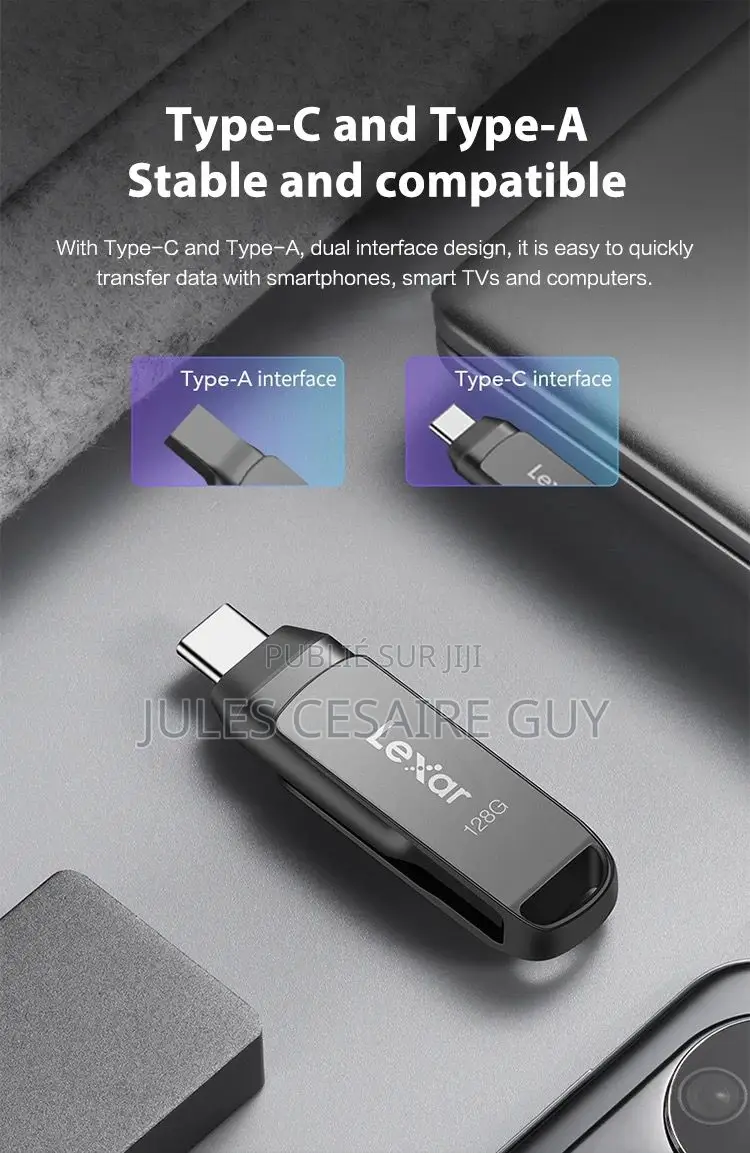 CLE USB 2en1 Type-C Et Type-a 128 Go