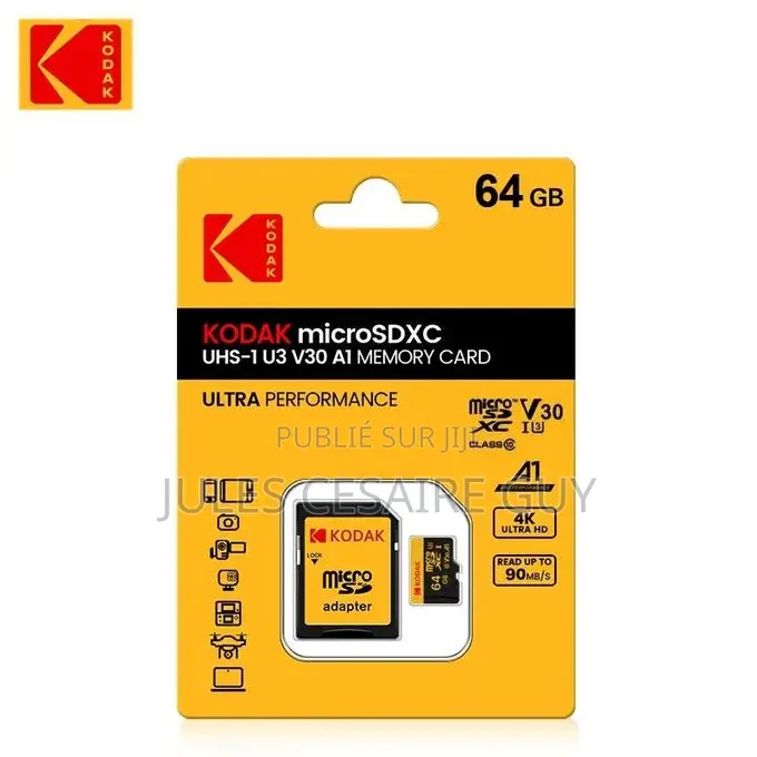 Carte Mémoire Original,Micro SD-XC,64 GB Ultra HD ,A1/V30/