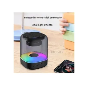 Mini Enceinte Bluetooth Lumineuse LED RGB - Neuve