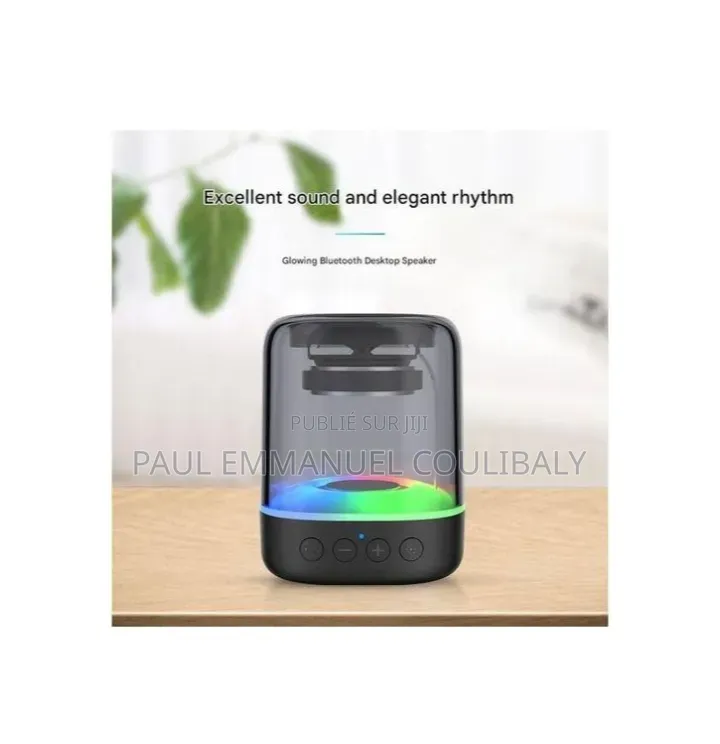 Mini Enceinte Bluetooth Lumineuse LED RGB - Neuve
