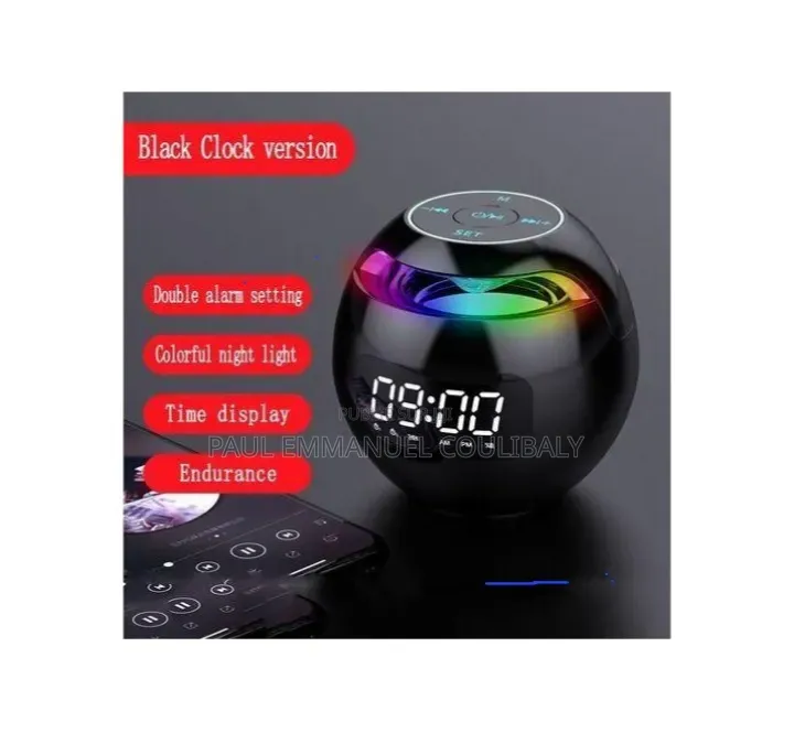 Enceinte Bluetooth Réveil LED Multifonction - Neuve