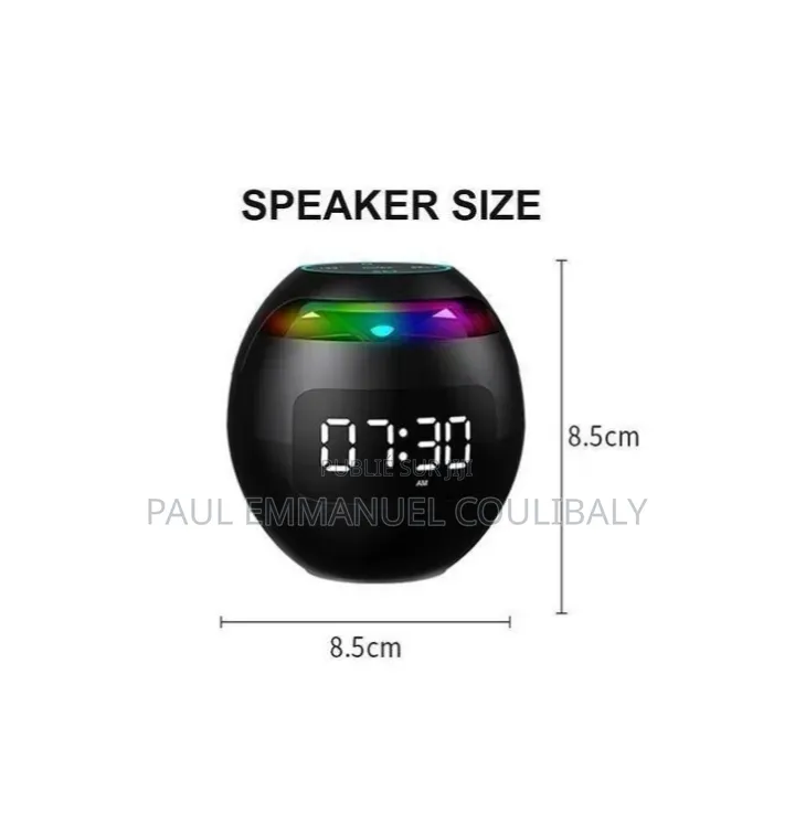 Enceinte Bluetooth Réveil LED Multifonction - Neuve