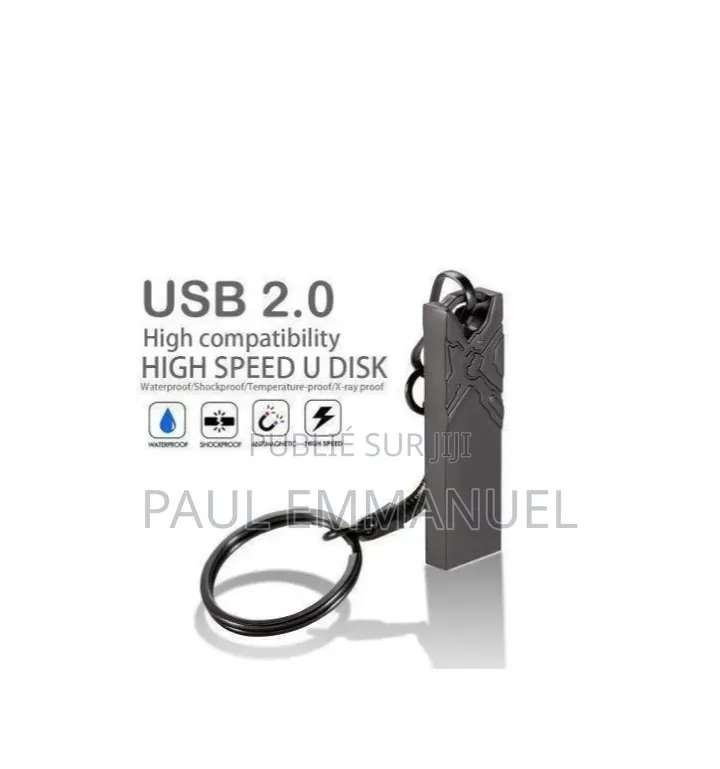 Clé USB Métallique Haute Vitesse Incassable + Adaptateur Offert