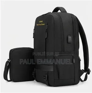 Sac À Dos PC Portable 3 en 1 a-Max + Sacoche Bandoulière + Pochette