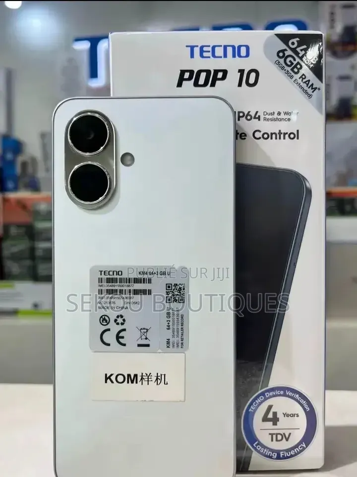 Nouveau Tecno Pop 10 128 GB Blanc