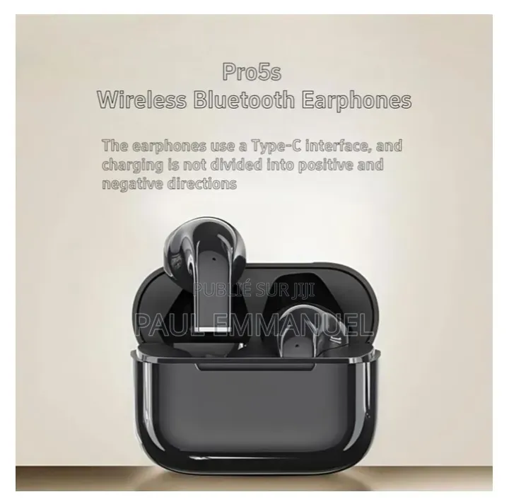 Écouteurs Sans Fil Pro5s - Design Compact Son Hi-Fi