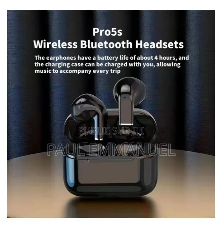 Écouteurs Sans Fil Pro5s - Design Compact Son Hi-Fi