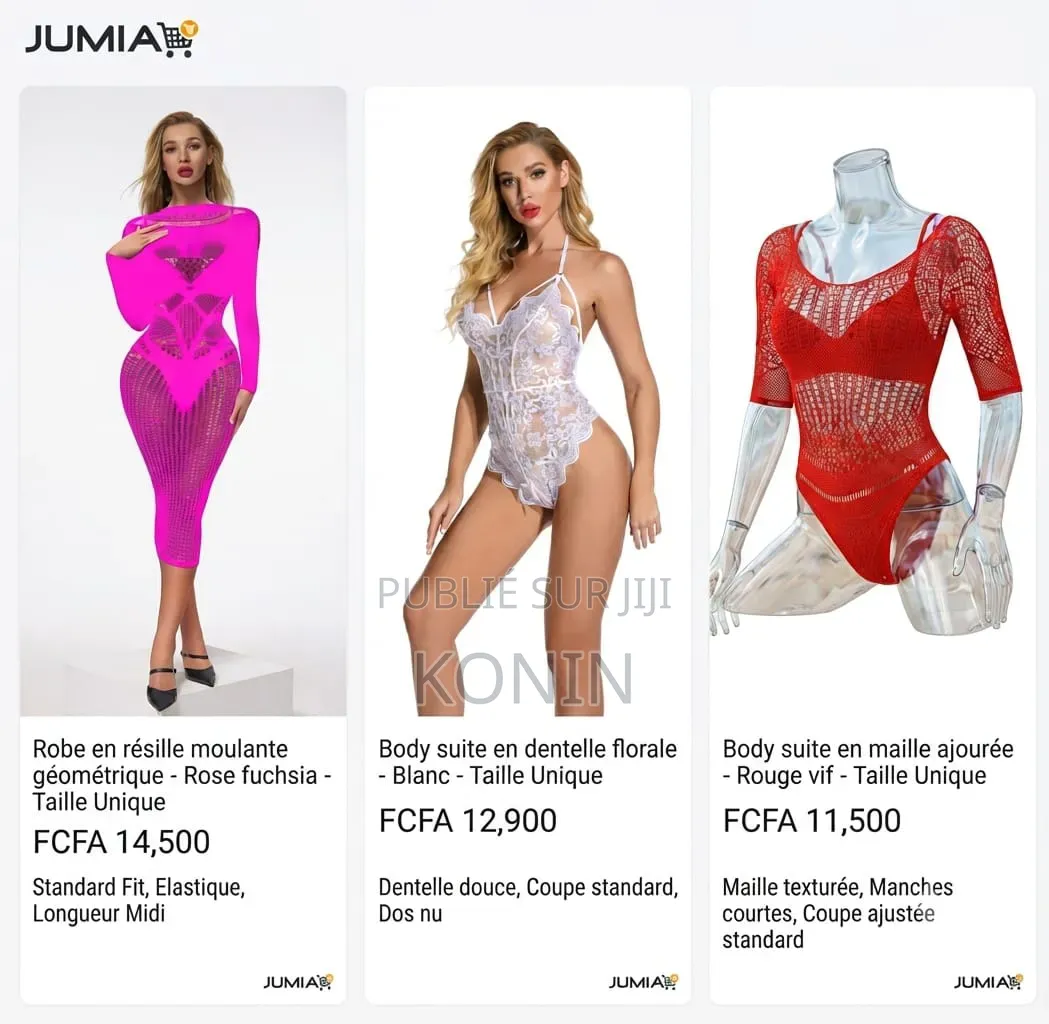 Bodysuit Dentelle Rouge, Une Combinaison Résille Noire