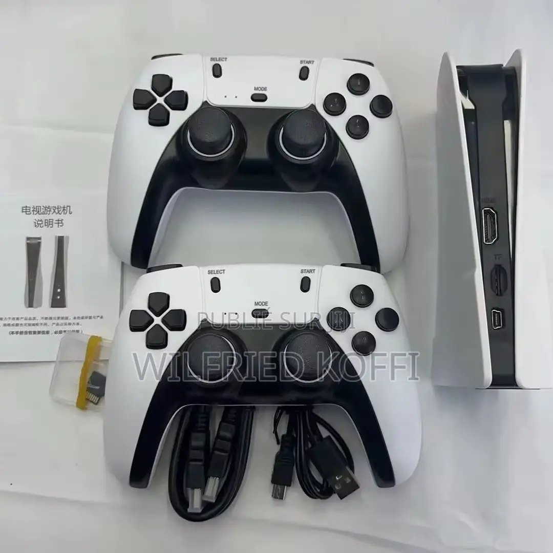 Console RS5 – Style PlayStation 5 Avec Jeux Intégrés
