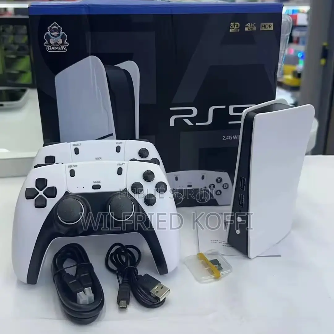 Console RS5 – Style PlayStation 5 Avec Jeux Intégrés