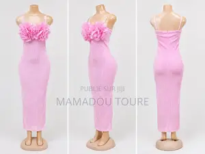 Robe Midi Fleur Élégance – Rose Poudré