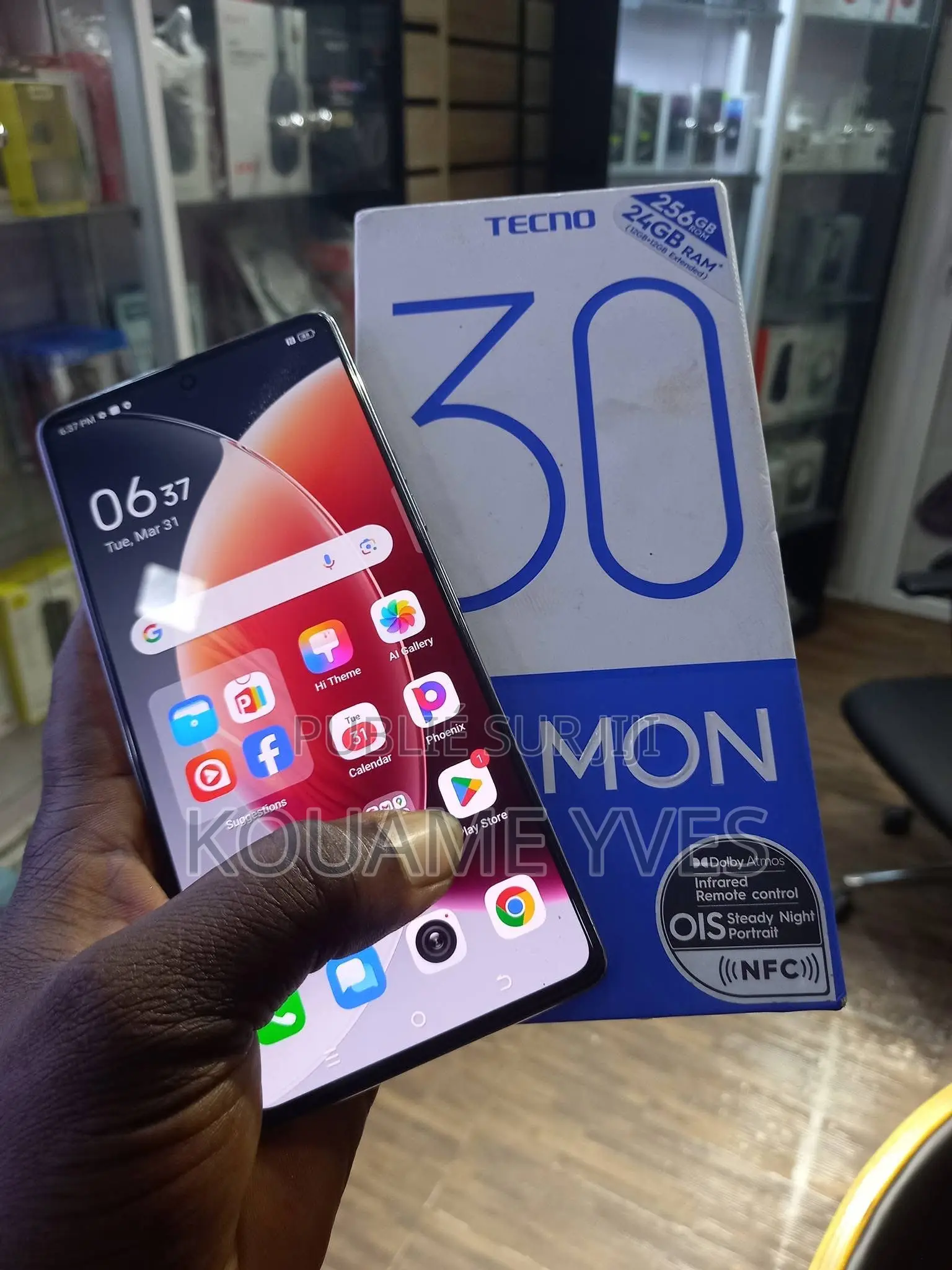 Nouveau Tecno Camon 30 256 GB Noir
