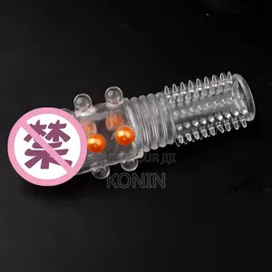 Préservatif Réutilisable en Silicone Avec Picots Et Stimulateur