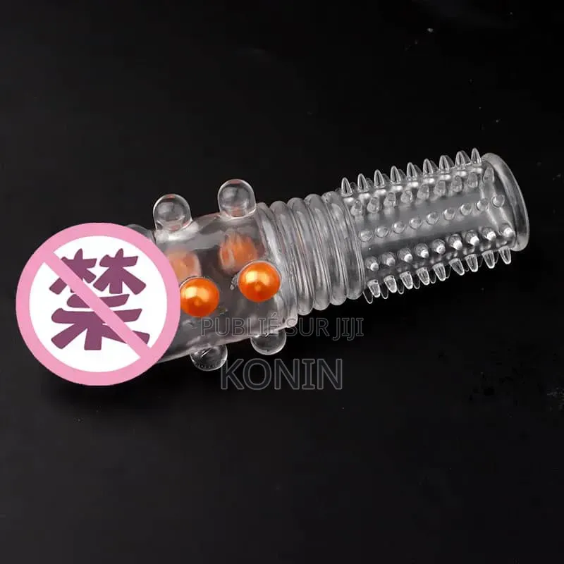 Préservatif Réutilisable en Silicone Avec Picots Et Stimulateur