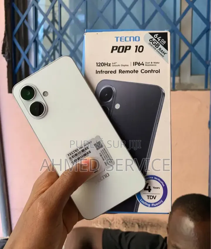 Nouveau Tecno Pop 10 128 GB Blanc
