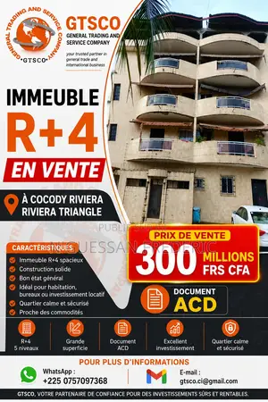 1chbre Maison dans Cocody à Vendre