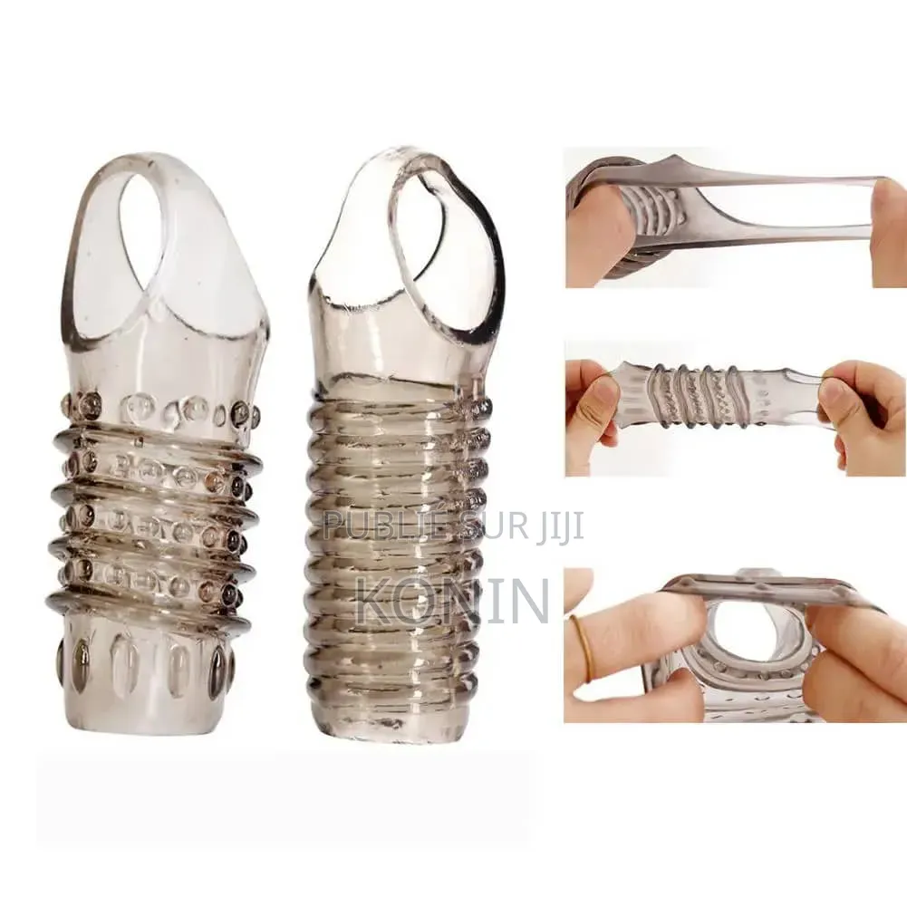 Préservatif Réutilisable en Silicone Avec Picots Et Stimulateur