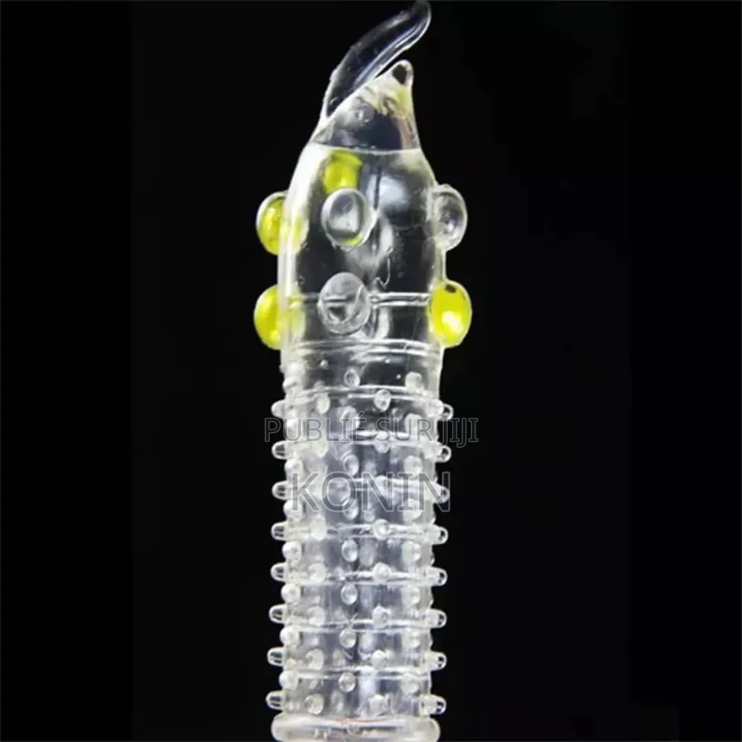 Préservatif Réutilisable en Silicone Avec Picots Et Stimulateur