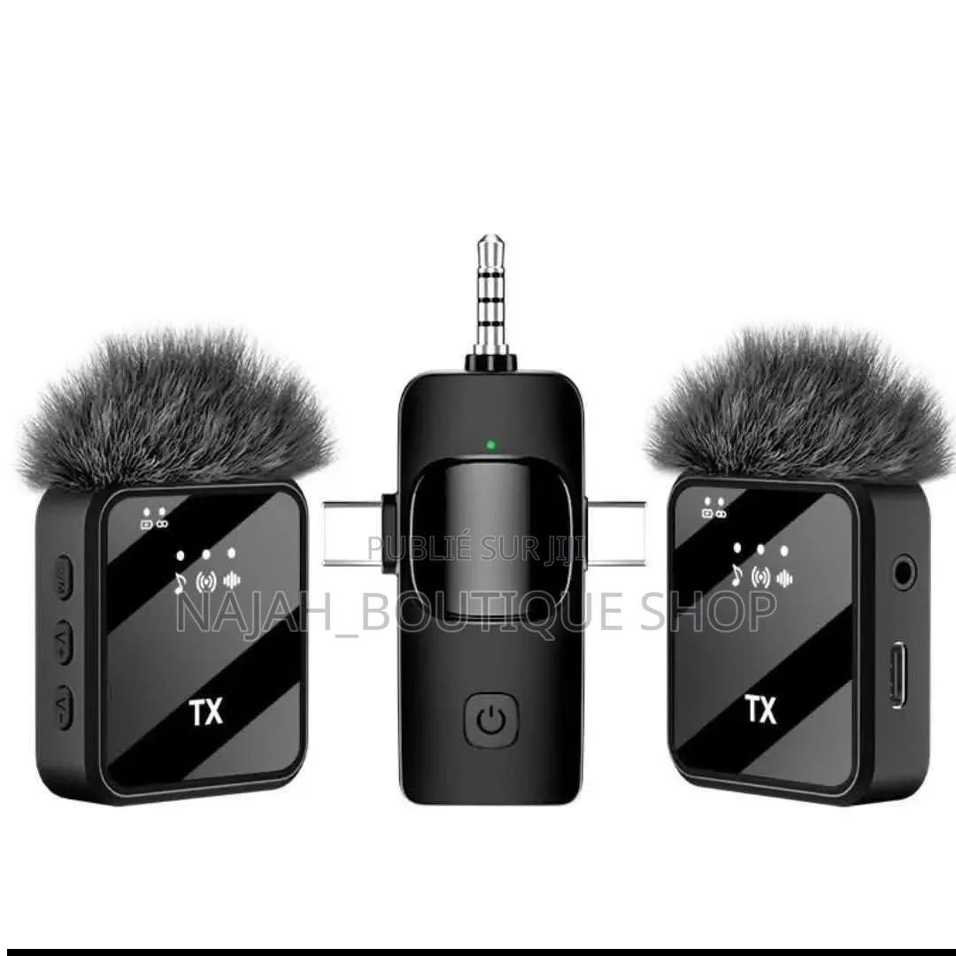 Double Micro-Cravate Sans Fil F11-2 (3-en-1)