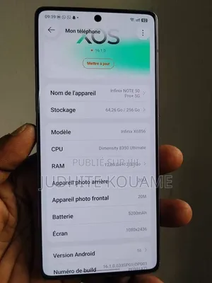 Nouveau Infinix Note 50 Pro+ 256 GB Violet