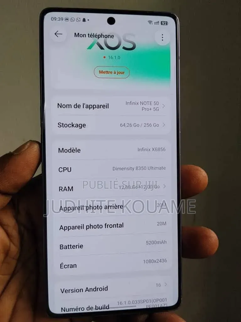 Nouveau Infinix Note 50 Pro+ 256 GB Violet