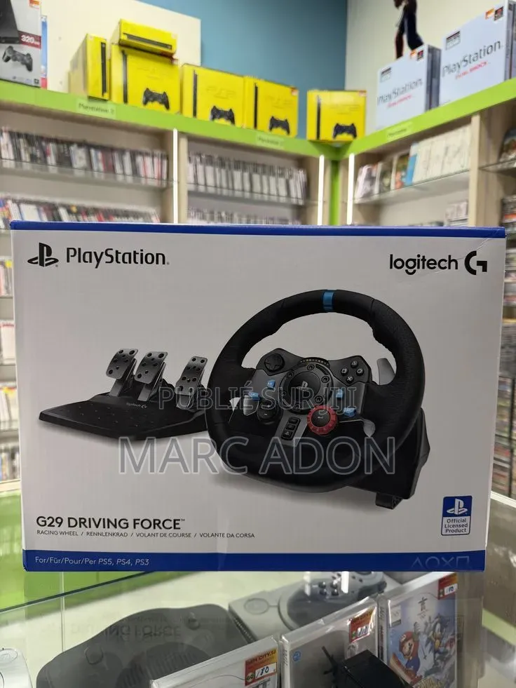 Volant Logitech G29 Driving Force + Pédalier –Compatible PS5,4,3 Et PC