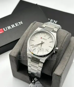 Curren Montre Homme De Luxe, Bracelet en Acier Inoxydable, Grand Écran