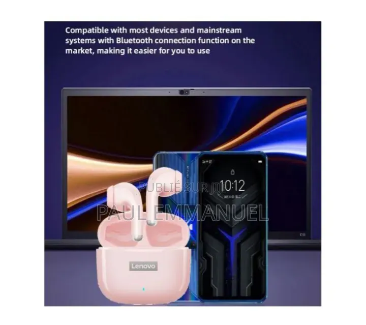 Écouteurs Sans Fil Lenovo Thinkplus Rose Bluetooth