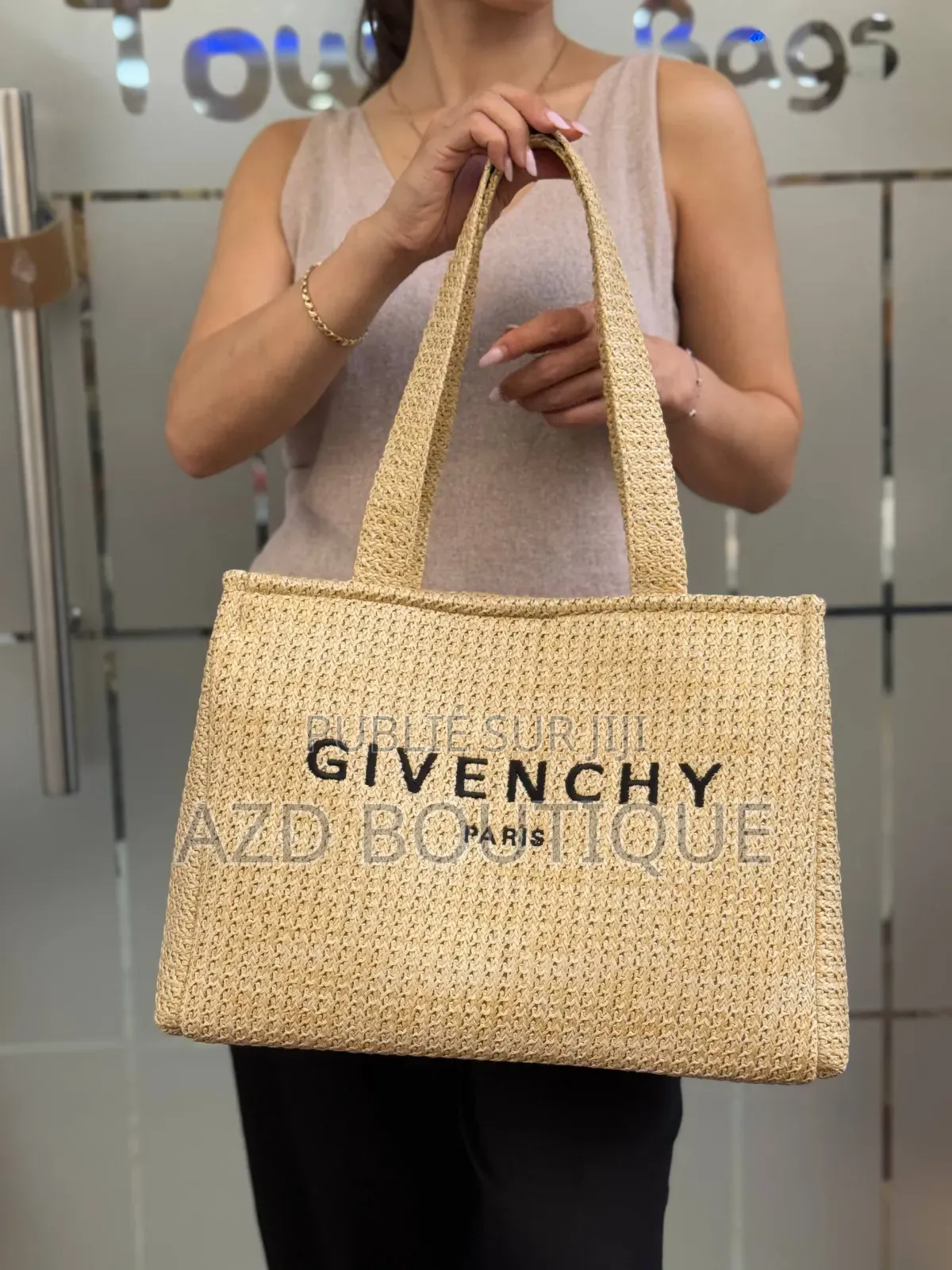 Sac Cabas Tressé Style Raphia/Paille
