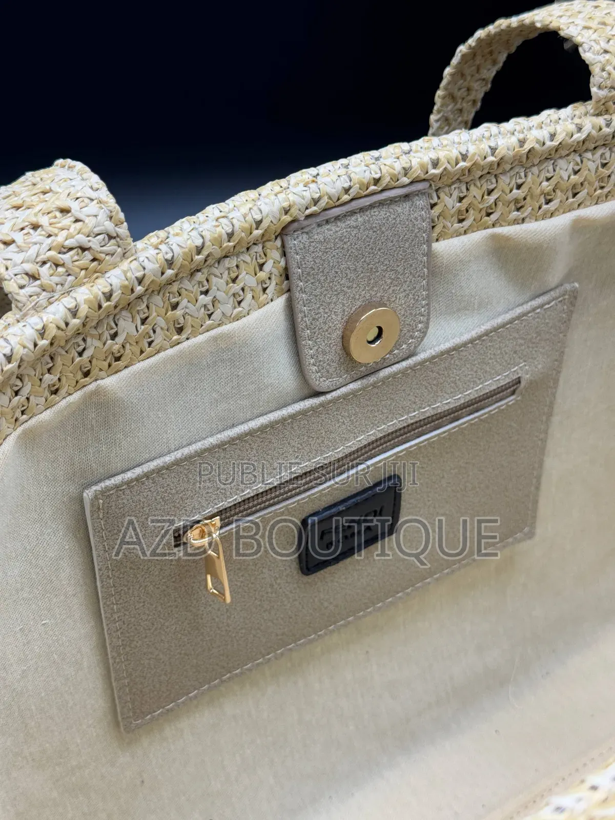 Sac Cabas Tressé Style Raphia/Paille