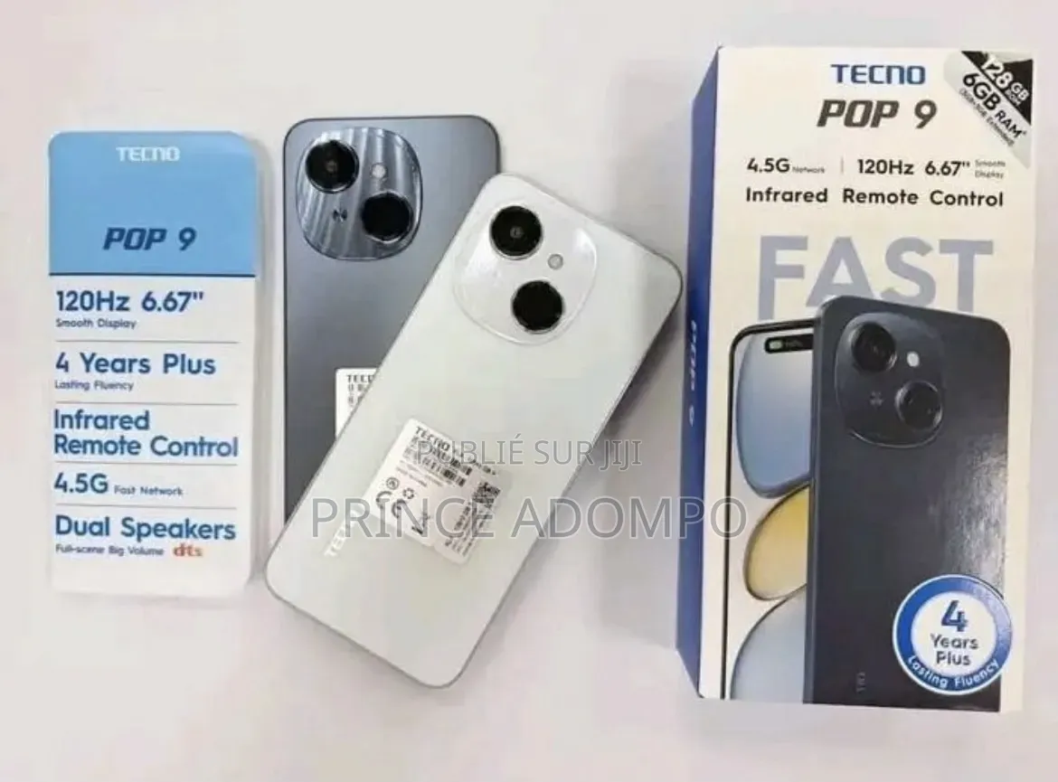Nouveau Tecno Pop 10 128 GB Blanc