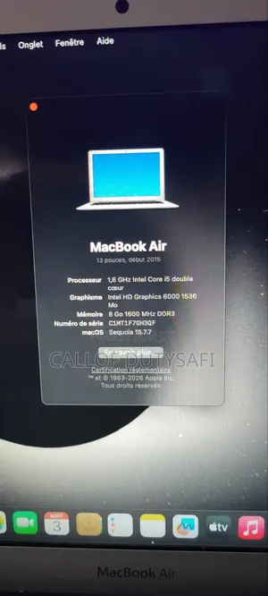 Ordinateur portable Apple MacBook Air 2015 8GB Intel Core 5 SSD 256GB