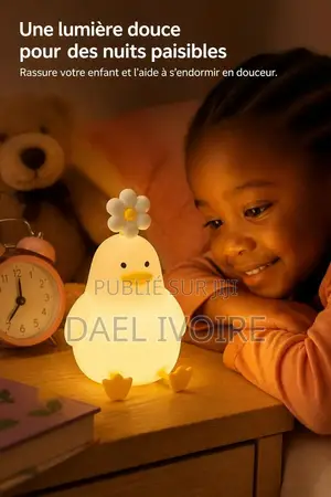 Veilleuse Canard en Silicone Tactile Souple Cadeau Enfant