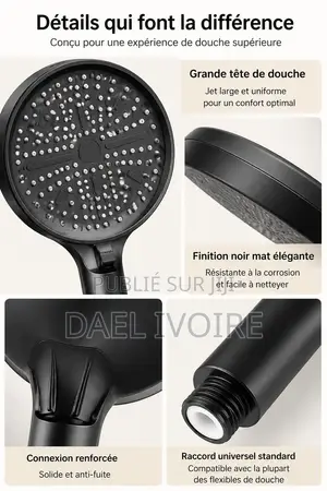 Pommeau De Douche Haute Pression, Jet Puissant, Économie D'eau,