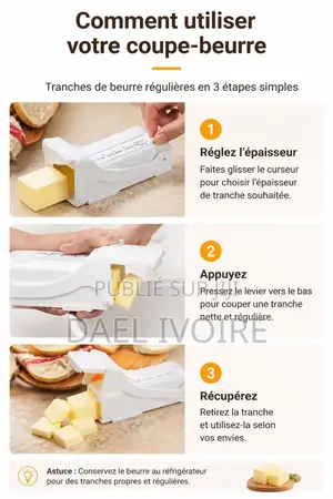 Beurrier Avec Coupe-Beurre Réglable Trancheuse Conservation Couteau