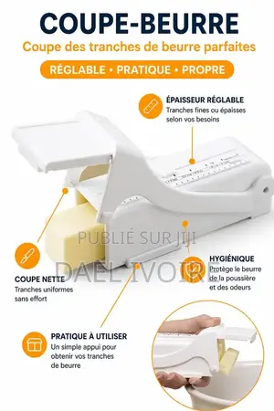 Beurrier Avec Coupe-Beurre Réglable Trancheuse Conservation Couteau