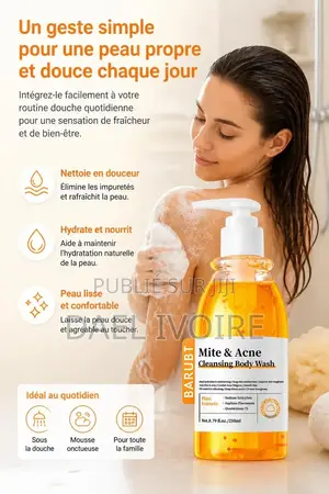 Gel Douche Nettoyant Doux Nettoyage en Profondeur Hydratant