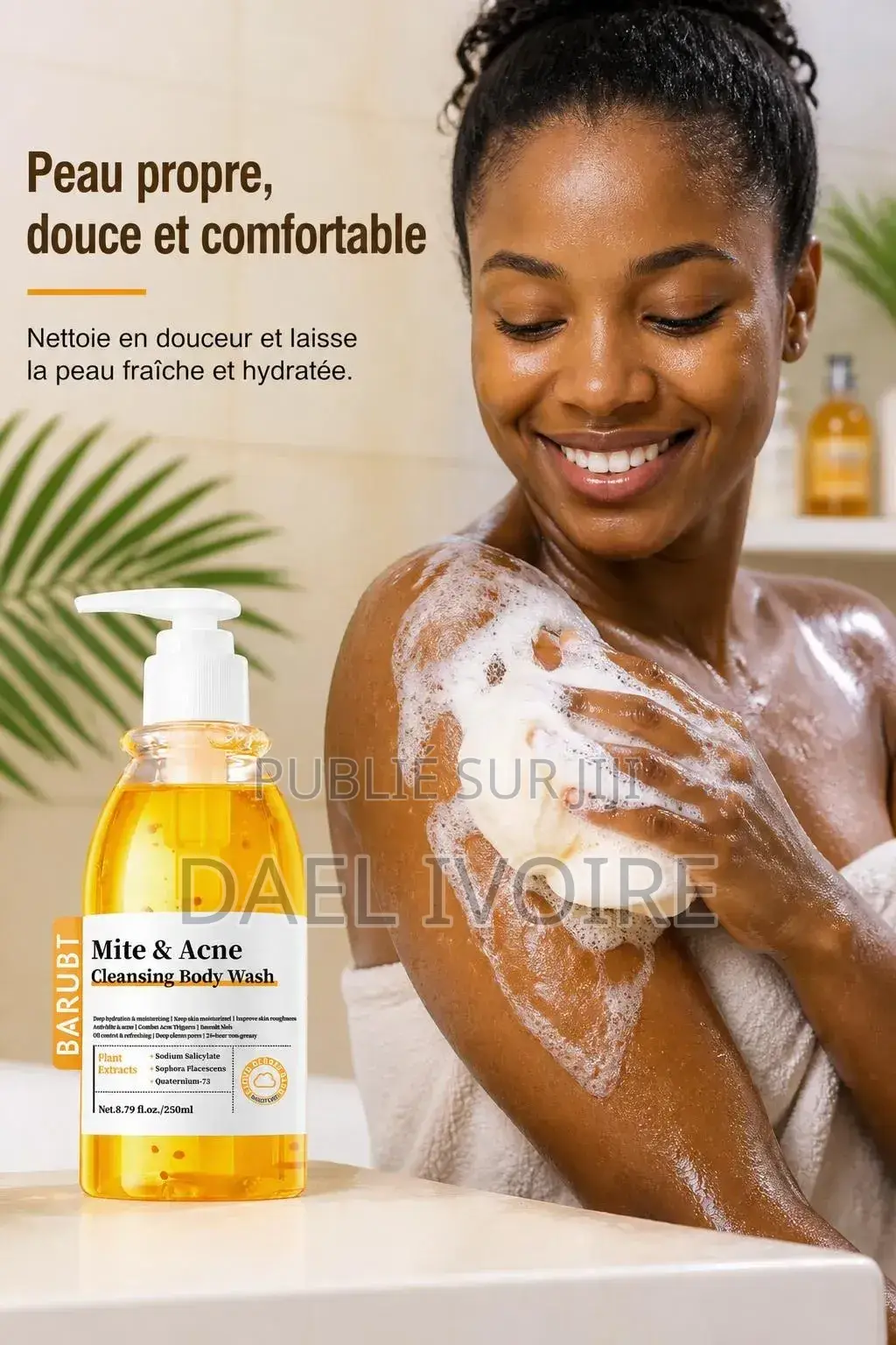 Gel Douche Nettoyant Doux Nettoyage en Profondeur Hydratant