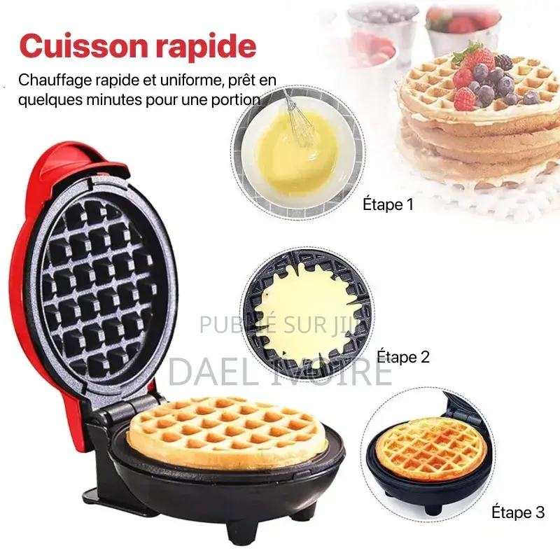 Gaufrier Cœur, Machine À Pain, Crêpière, Mini Cuisson, Petit-Déjeuner