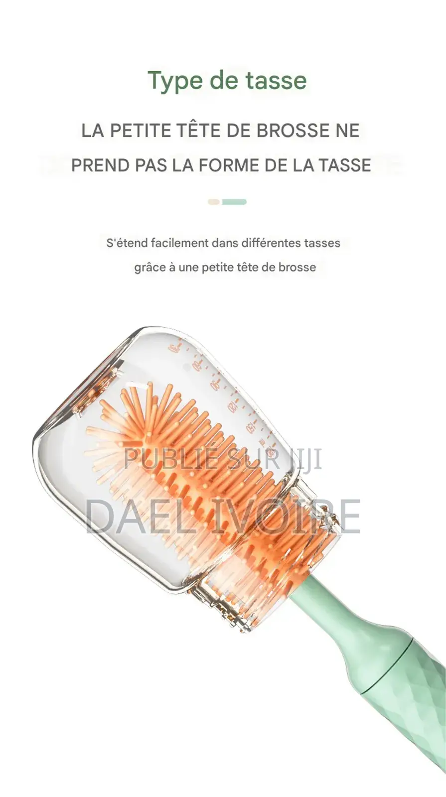 Brosse Électrique Silicone Biberon Rotatif Nettoyage Automatique