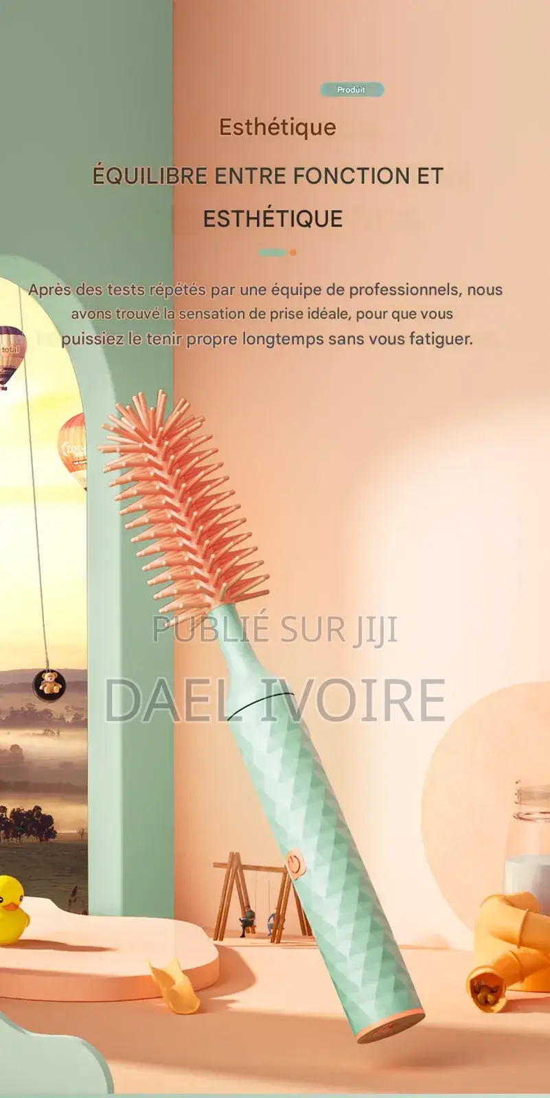 Brosse Électrique Silicone Biberon Rotatif Nettoyage Automatique