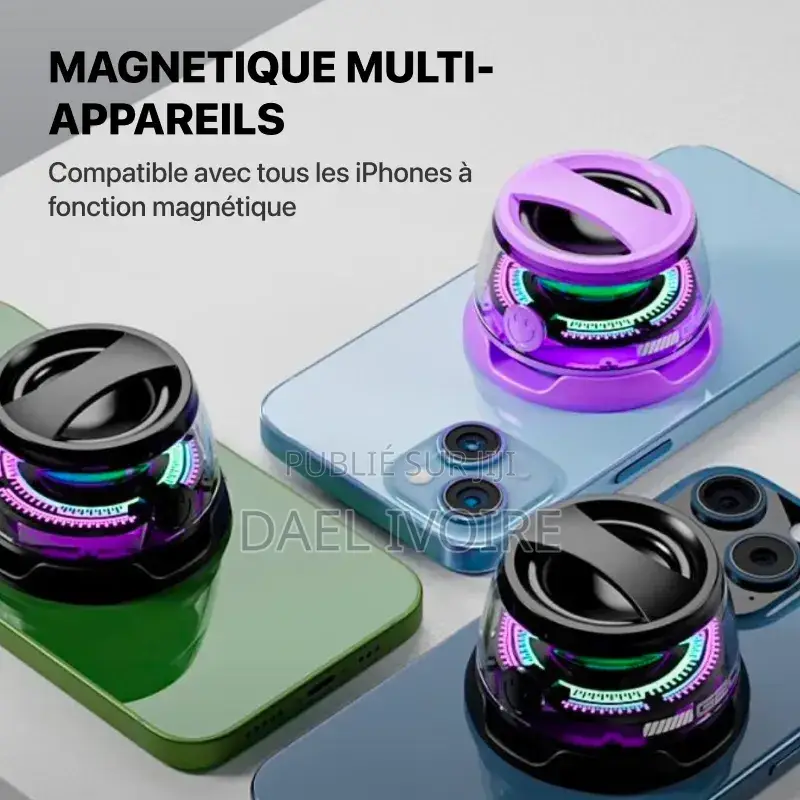 Mini Enceinte Bluetooth Magnétique G200, Jeu, Portable, Basses, Suppor
