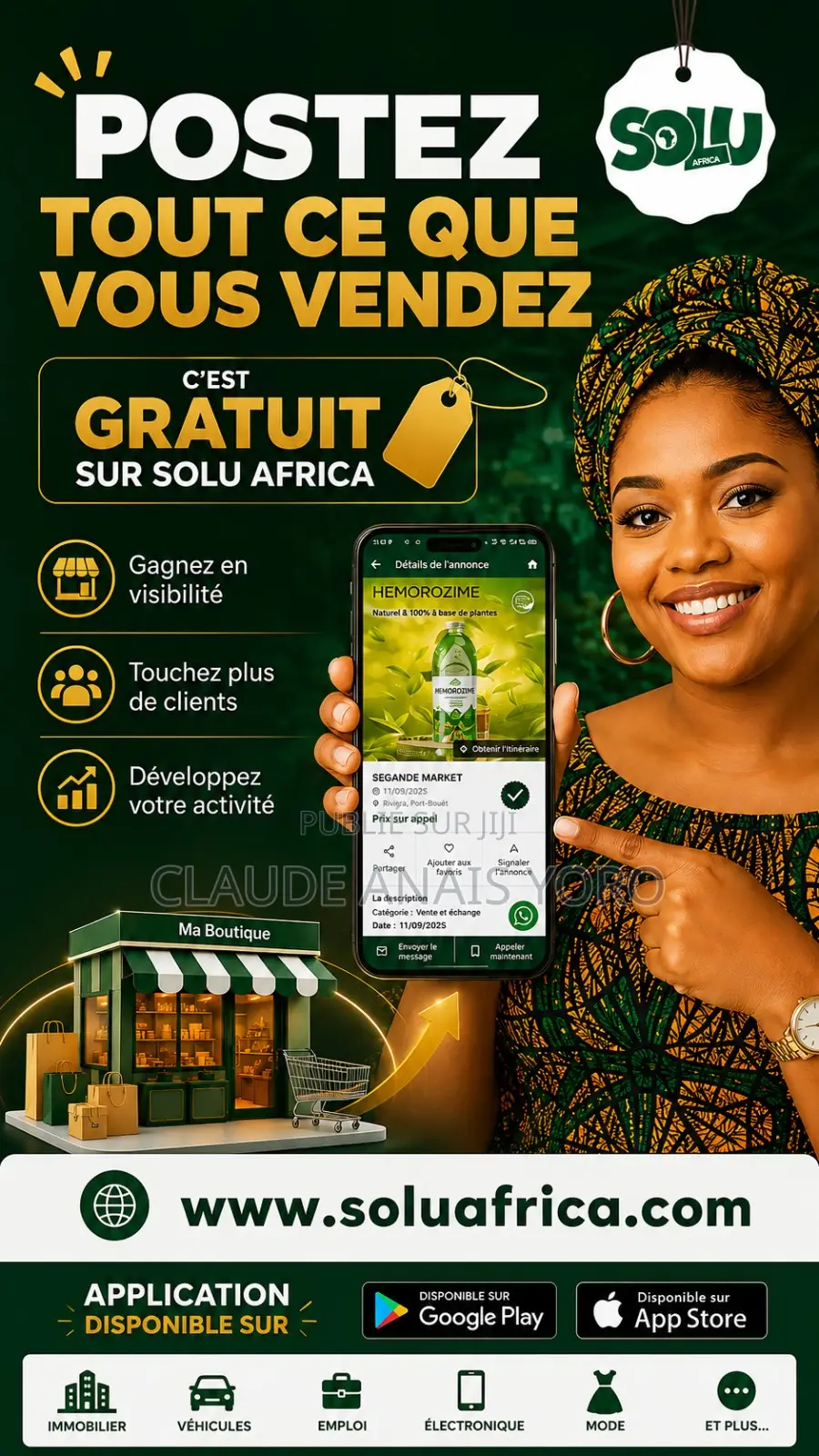 Vendez Tout Ce Que Vous Voulez Sur Solu Africa !
